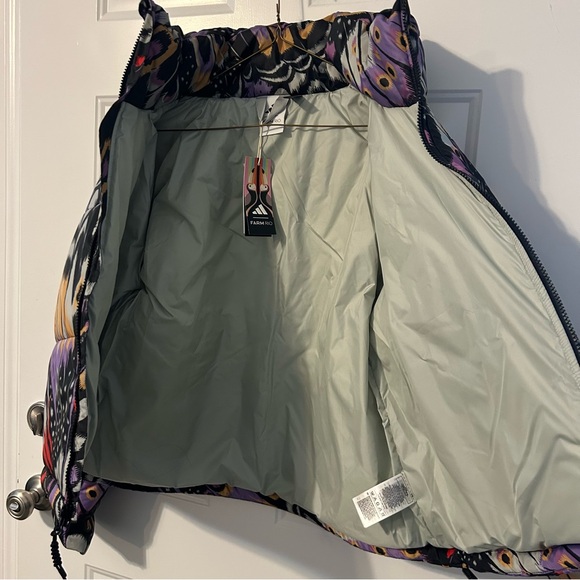 Farm Rio Adidas Puffer Winter Jacket Padded Butterfly Size M - Picture 10 of 16